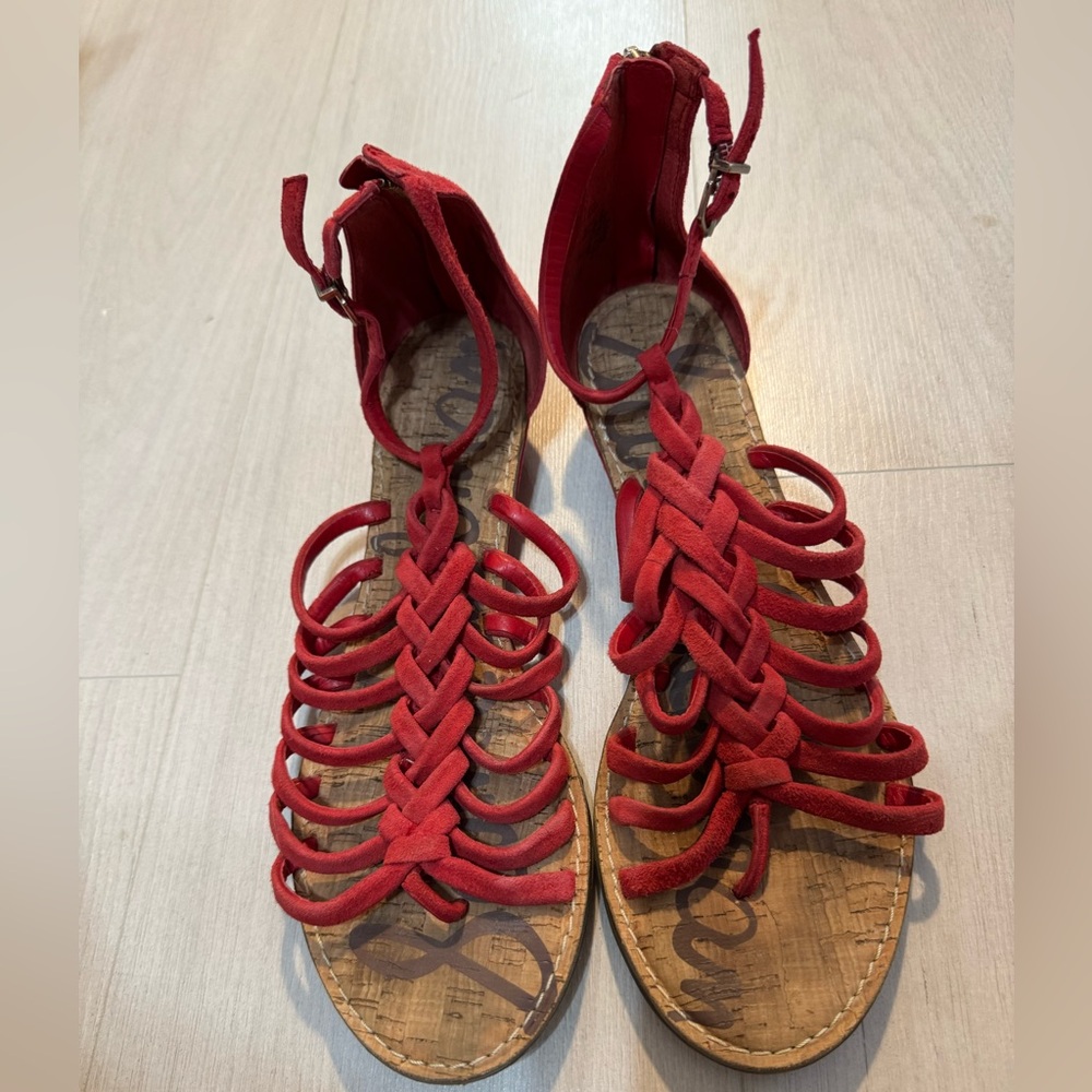 Sam Edelman Red Braided Sandals